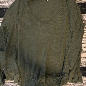 Free People Tops - Free people green thermal top Free People Tops - Free people green thermal top